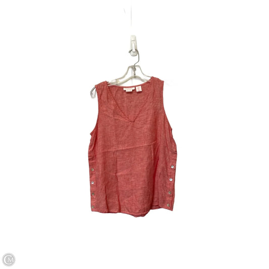 Top Sleeveless Basic By Isaac Mizrahi In Pink, Size: M