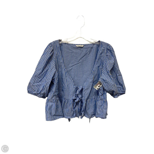 Top Short Sleeve By American Eagle In Striped Pattern, Size: Xl
