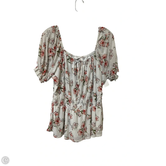 Top Short Sleeve By Siren Lily In Floral Print, Size: 2x