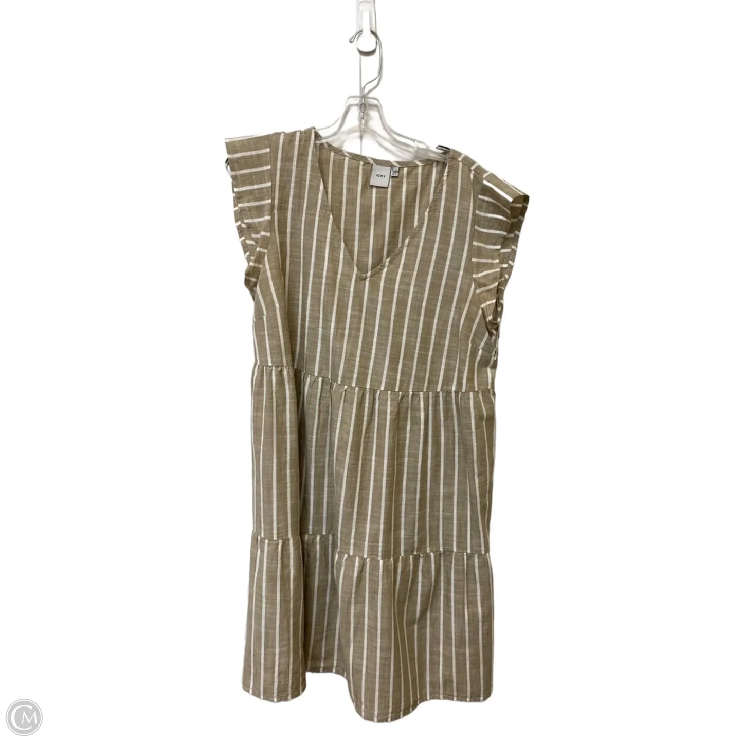 Dress Casual Midi By Cmb In Striped Pattern, Size: M