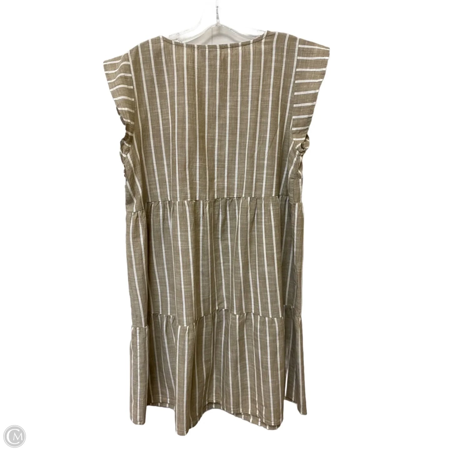 Dress Casual Midi By Cmb In Striped Pattern, Size: M