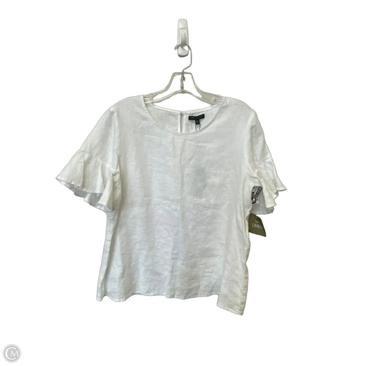Top Short Sleeve By For Cynthia In White, Size: Lp