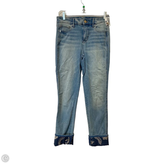 Jeans Straight By White House Black Market In Blue Denim, Size: 2