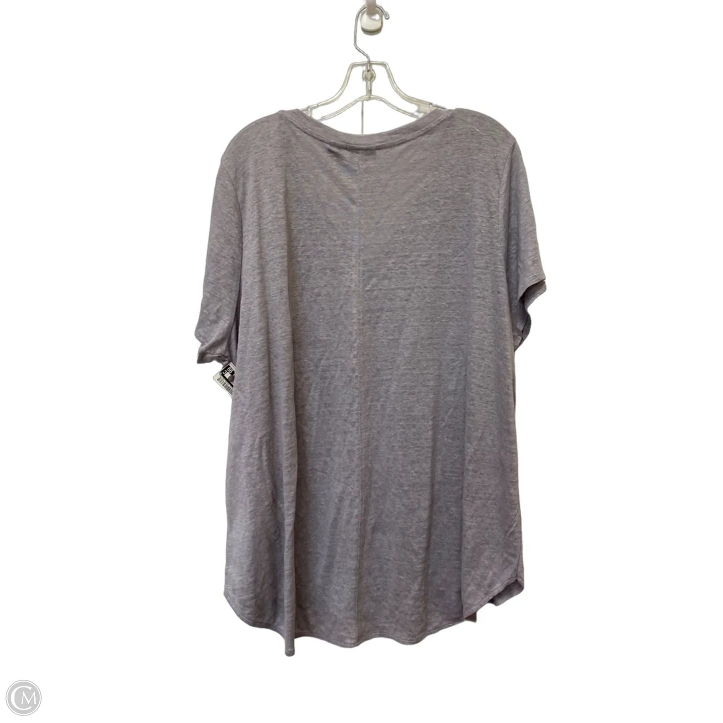Top Short Sleeve Basic By Tahari In Grey, Size: 2x
