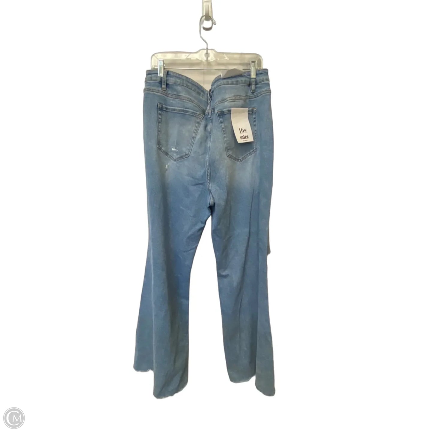 Jeans Flared By Micas In Blue Denim, Size: 16