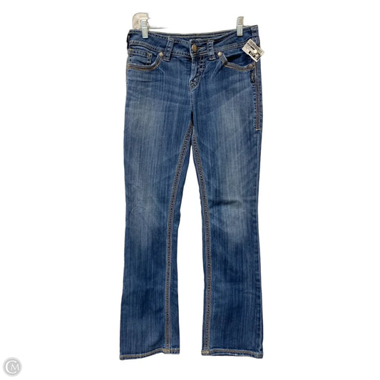 Jeans Boot Cut By Silver In Blue Denim, Size: 6