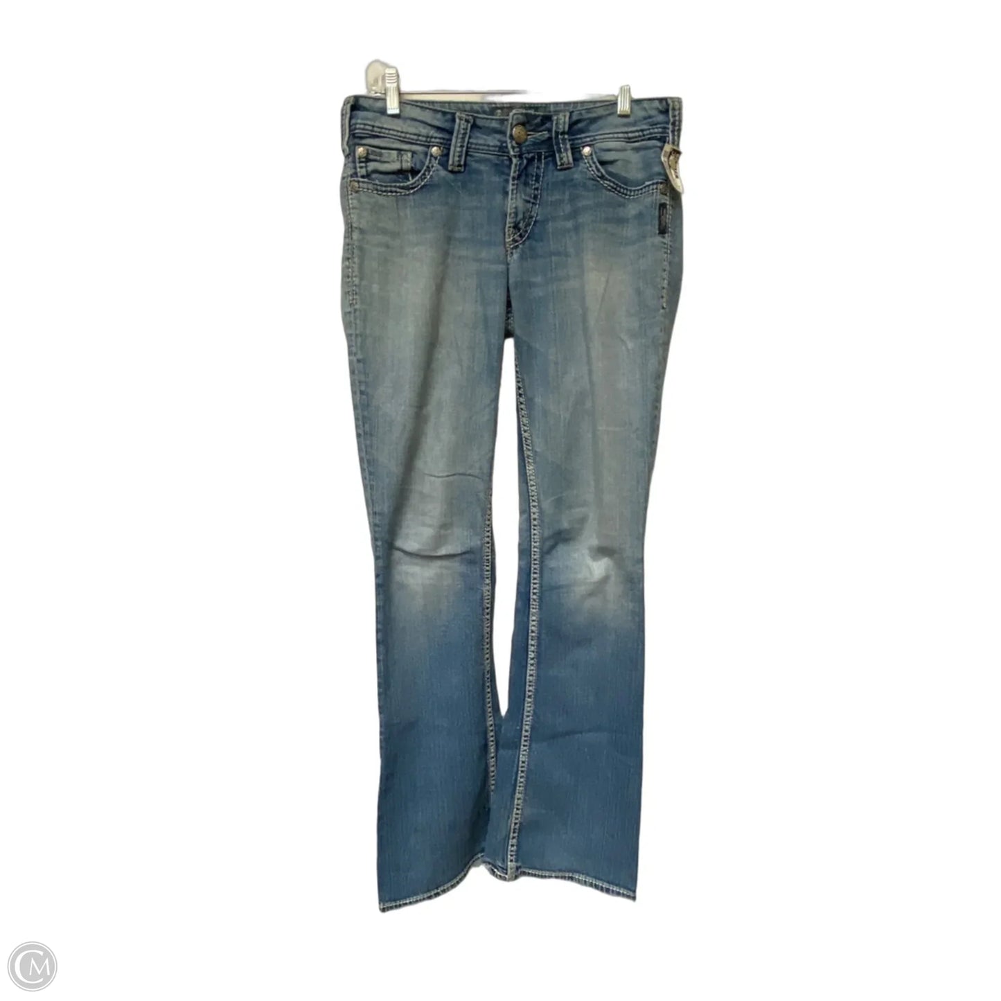 Jeans Boot Cut By Silver In Blue Denim, Size: 6