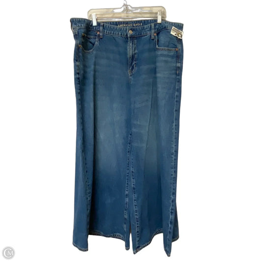 Jeans Boyfriend By American Eagle In Blue Denim, Size: 18