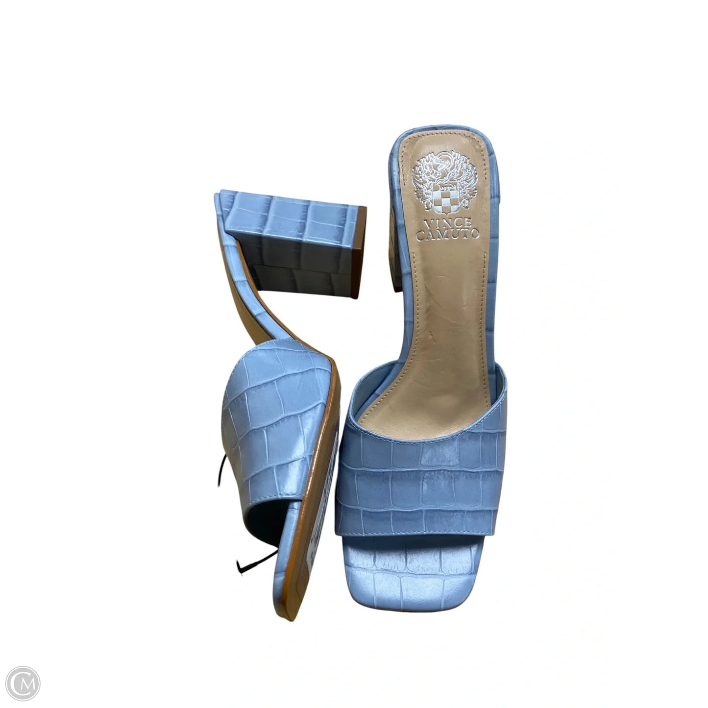 Sandals Heels Block By Vince Camuto In Blue, Size: 9