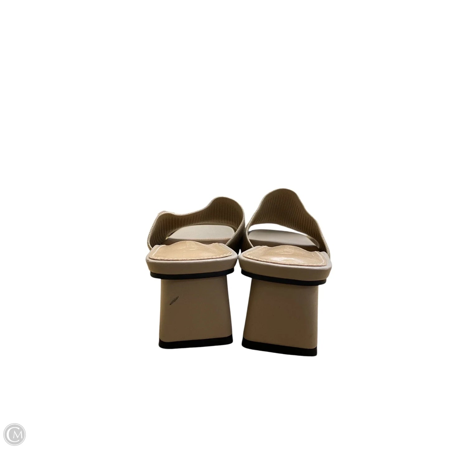 Sandals Heels Block By Clothes Mentor In Tan, Size: 8