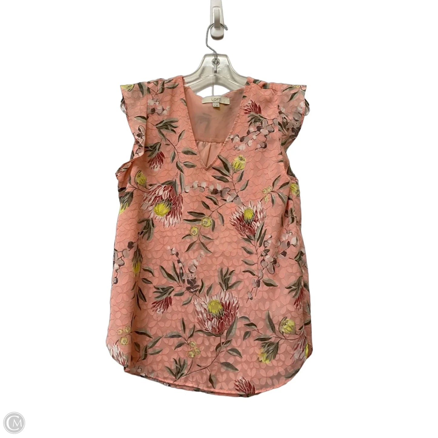 Top Sleeveless By Loft In Pink, Size: M