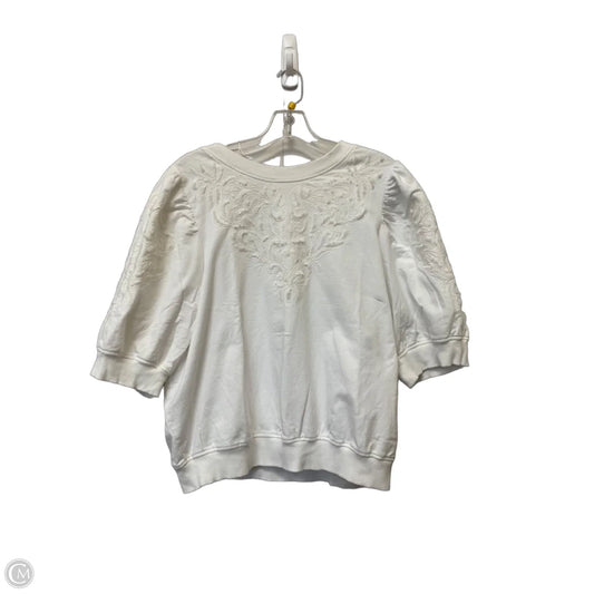 Top Short Sleeve By Anthropologie In White