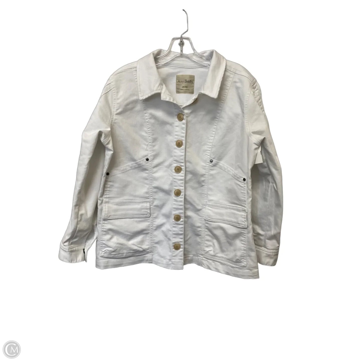 Jacket Denim By Any Body In White, Size: Mp