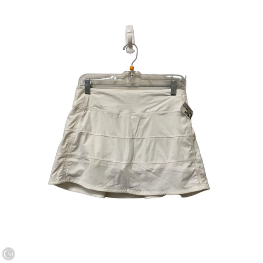 Athletic Skort By Lululemon In White, Size: 6