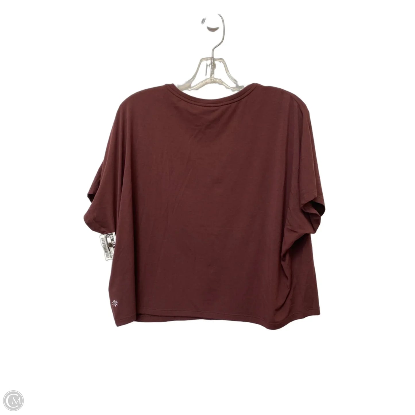 Top Short Sleeve Basic By Athleta In Maroon, Size: M