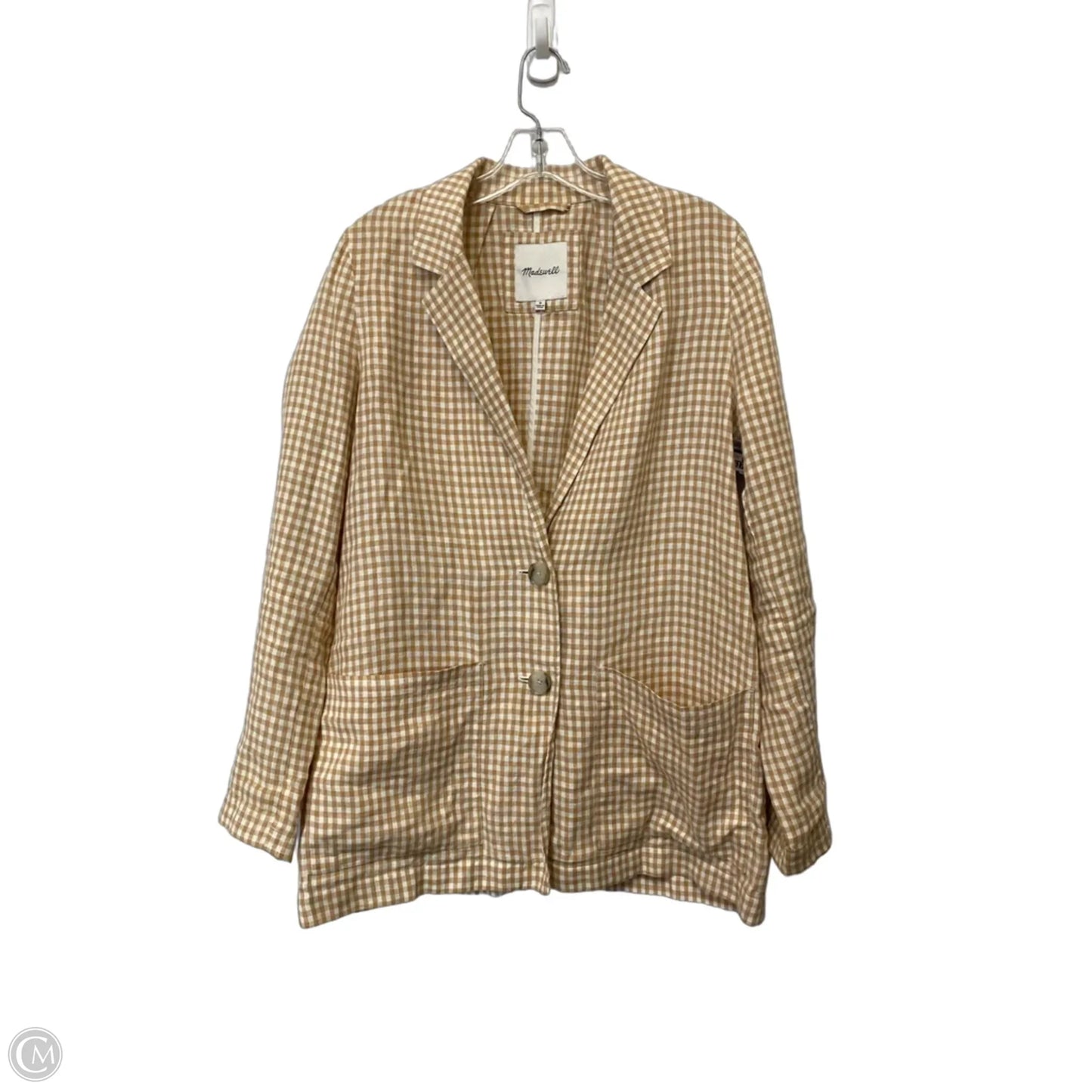 Blazer By Madewell In Checkered Pattern, Size: M