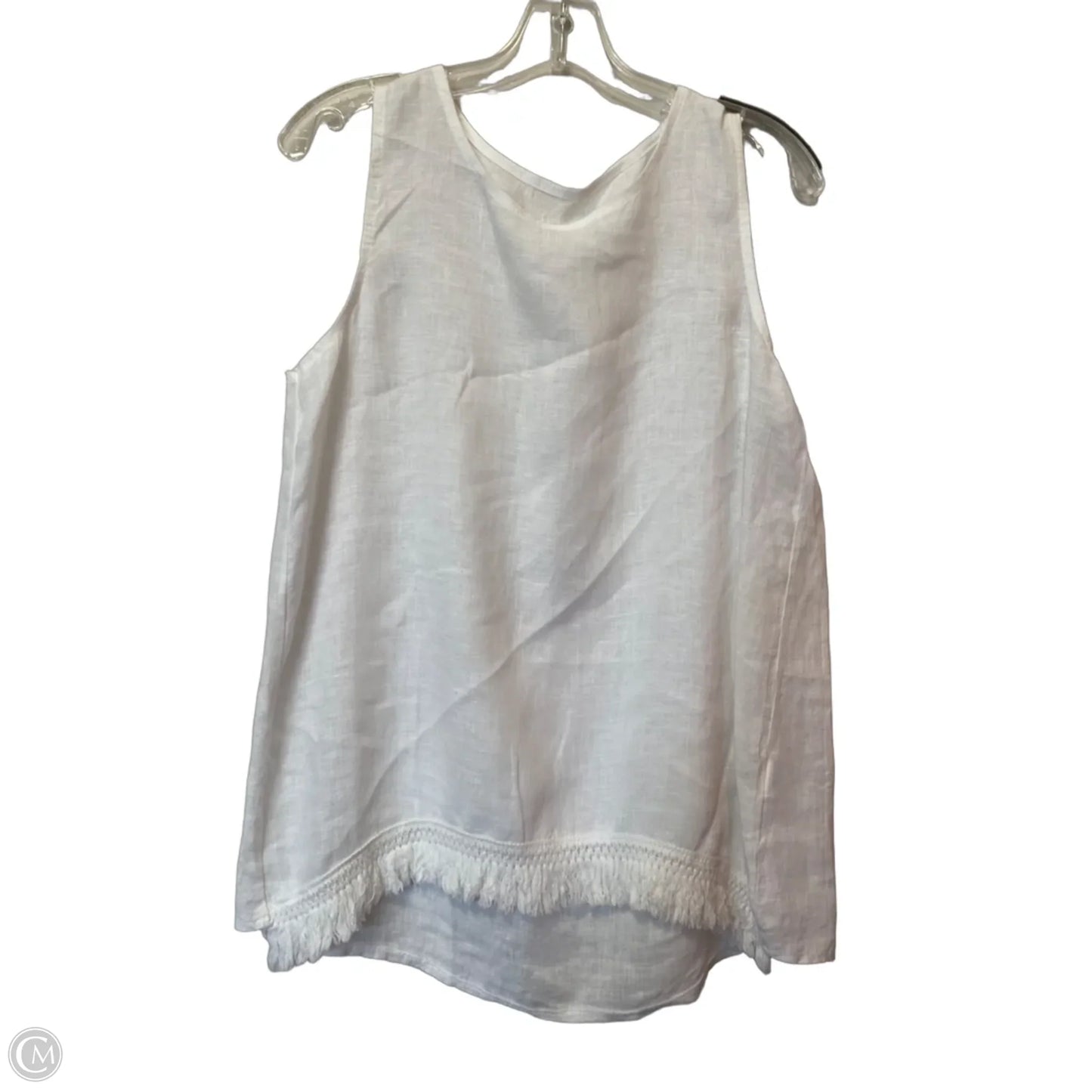 Top Sleeveless By Clothes Mentor In White, Size: M