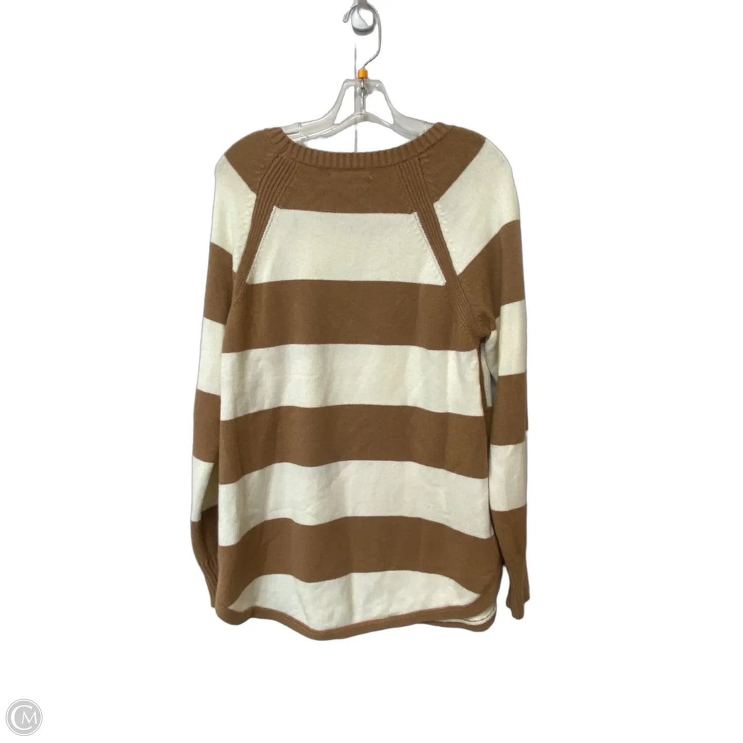 Sweater By Anthropologie In Striped Pattern, Size: L