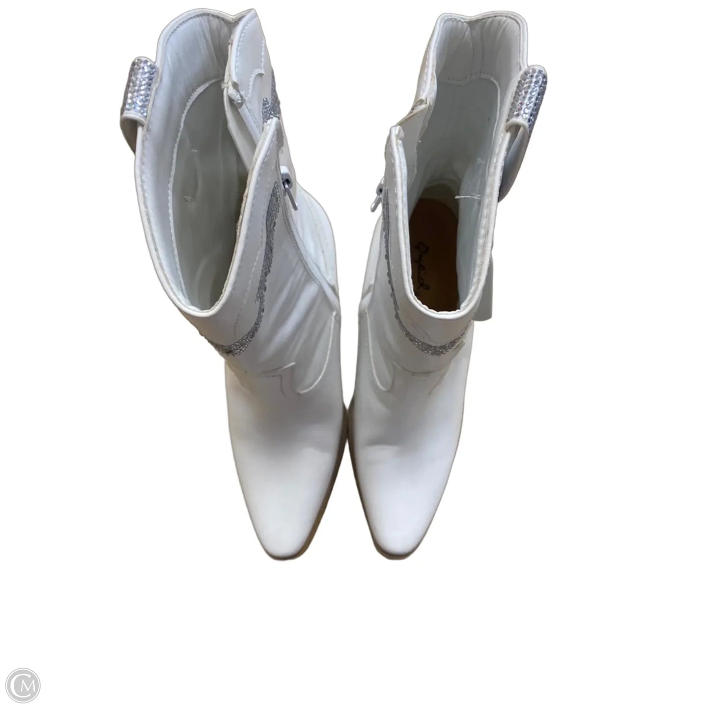 Boots Western By Qupid In White, Size: 7