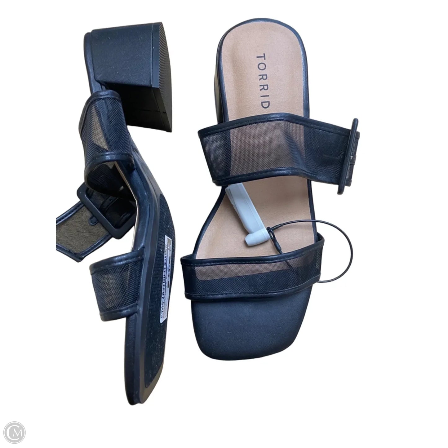 Sandals Heels Block By Torrid In Black, Size: 9.5