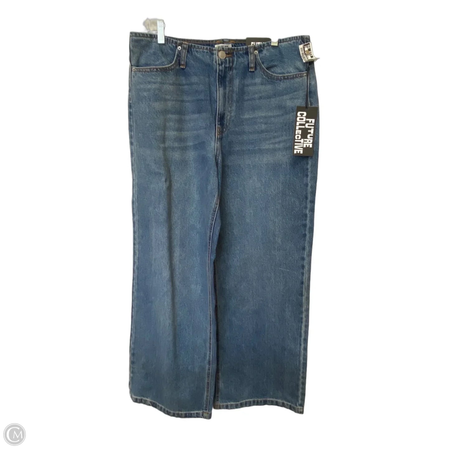 Jeans Wide Leg By Future Collective In Blue Denim, Size: 10