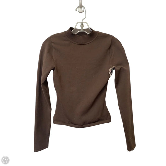 Top Long Sleeve By Babaton In Brown, Size: S
