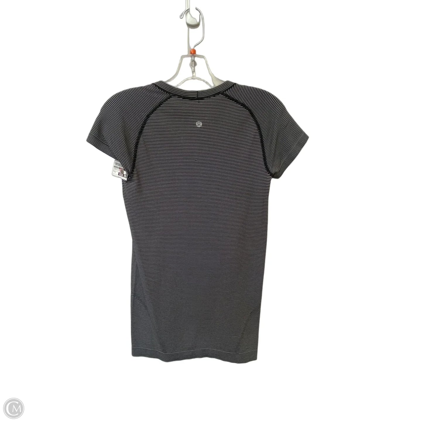 Athletic Top Short Sleeve By Lululemon In Striped Pattern, Size: 6