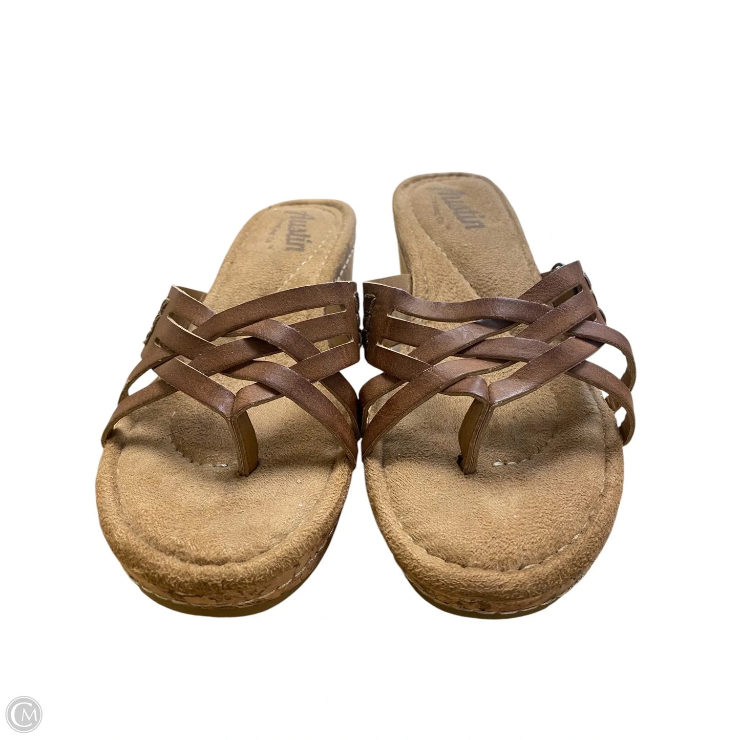 Shoes Heels Wedge By Clothes Mentor In Brown, Size: 8
