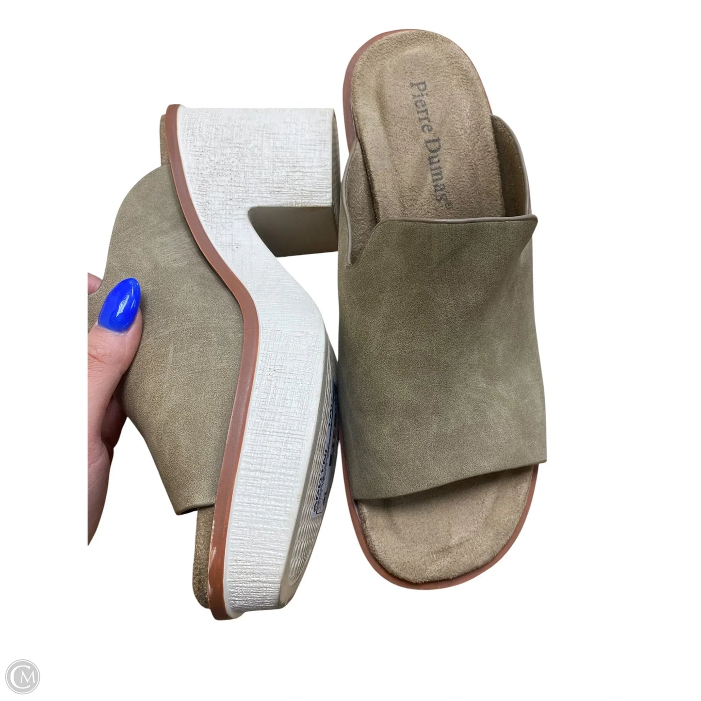 Shoes Heels Block By Pierre Dumas In Tan, Size: 7