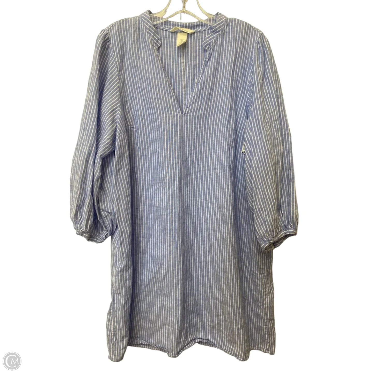 Dress Casual Midi By H&m In Striped Pattern, Size: M