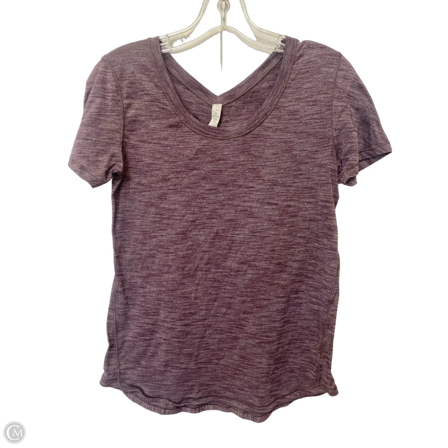 Top Short Sleeve By Lululemon In Purple, Size: 8