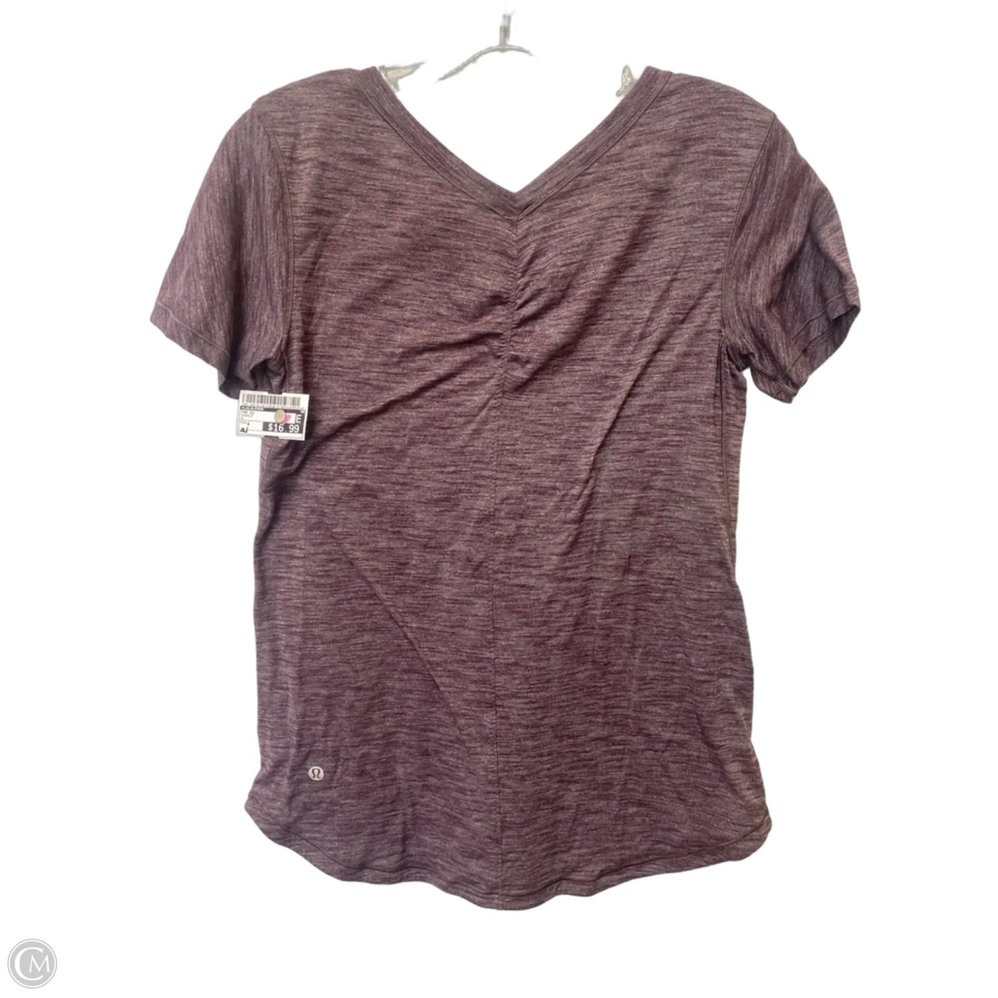 Top Short Sleeve By Lululemon In Purple, Size: 8