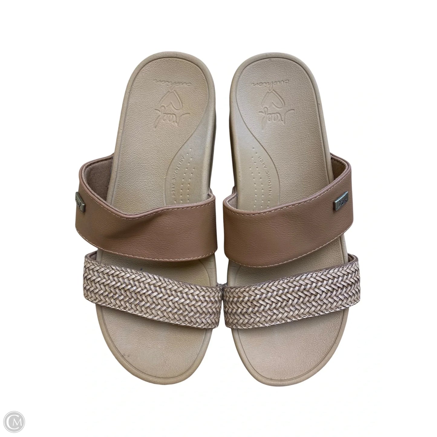 Sandals Flats By Clothes Mentor In Tan, Size: 7
