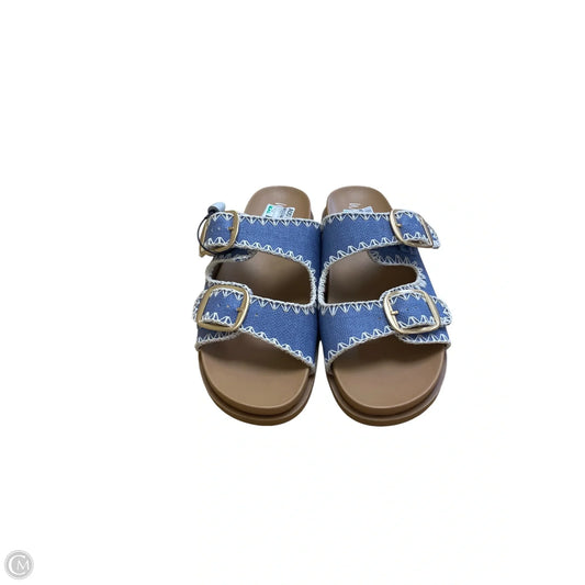 Sandals Flats By Wonderly In Blue, Size: 11