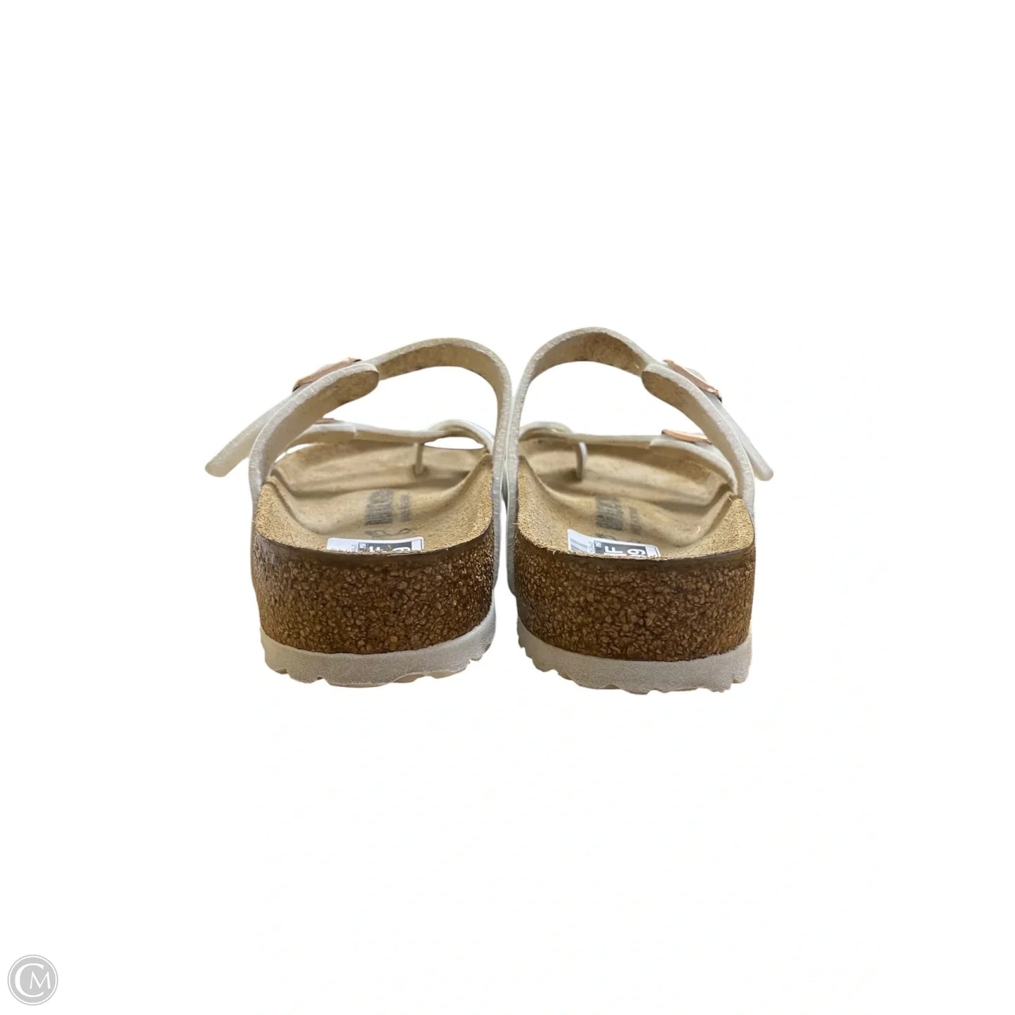 Sandals Flats By Birkenstock In White, Size: 8
