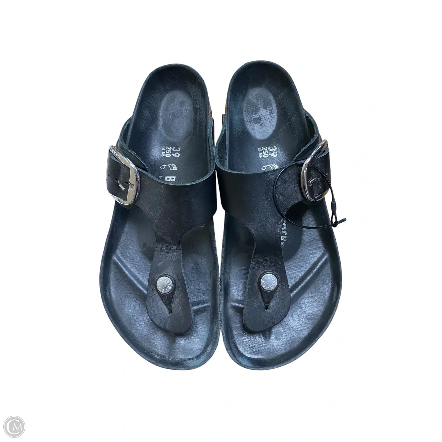 Sandals Flats By Birkenstock In Black, Size: 8