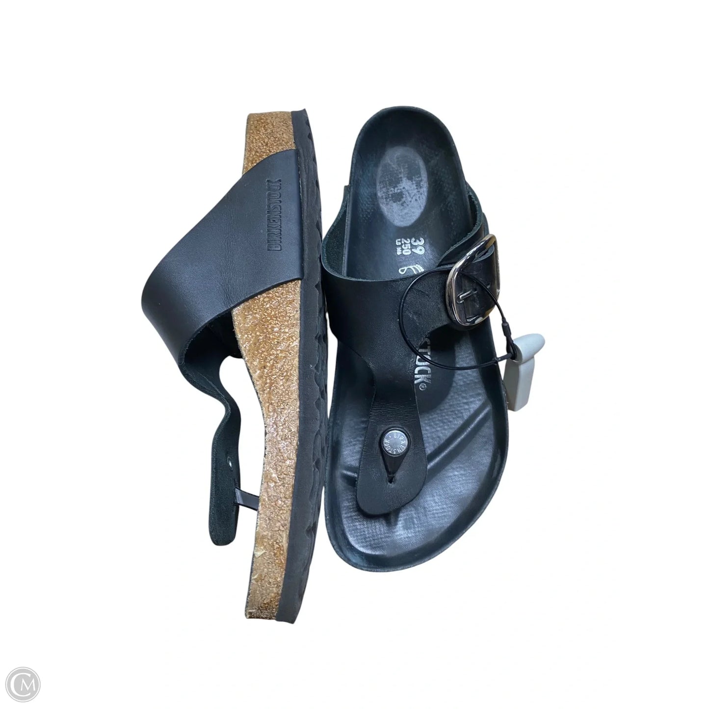 Sandals Flats By Birkenstock In Black, Size: 8