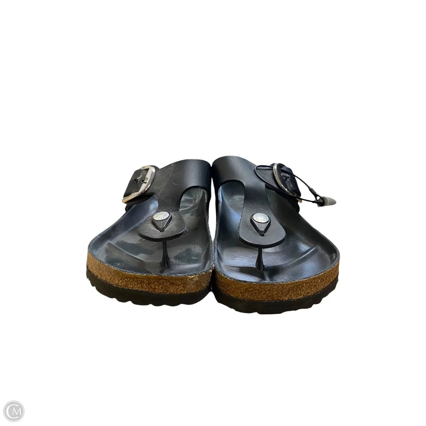 Sandals Flats By Birkenstock In Black, Size: 8