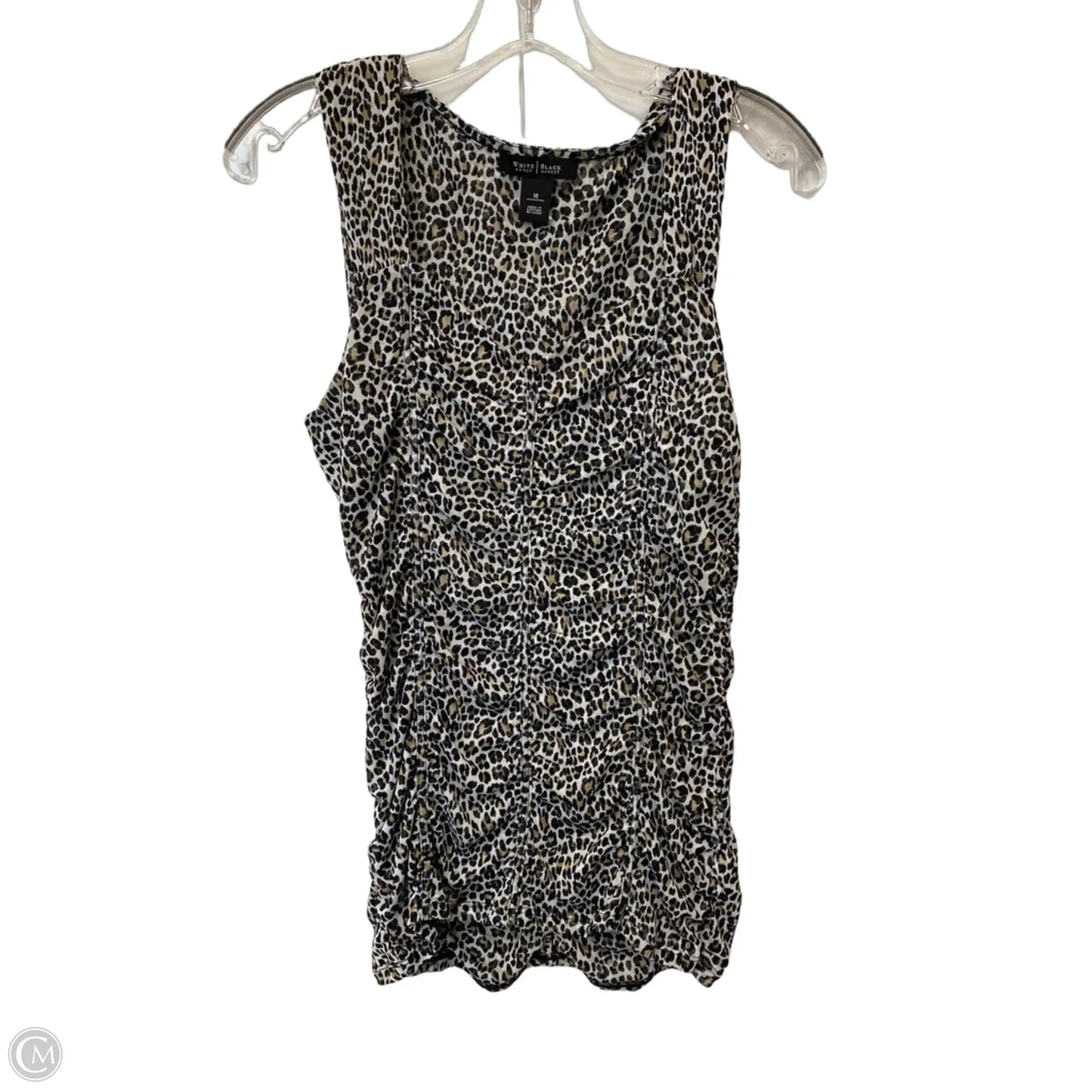 Top Sleeveless By White House Black Market In Animal Print, Size: M
