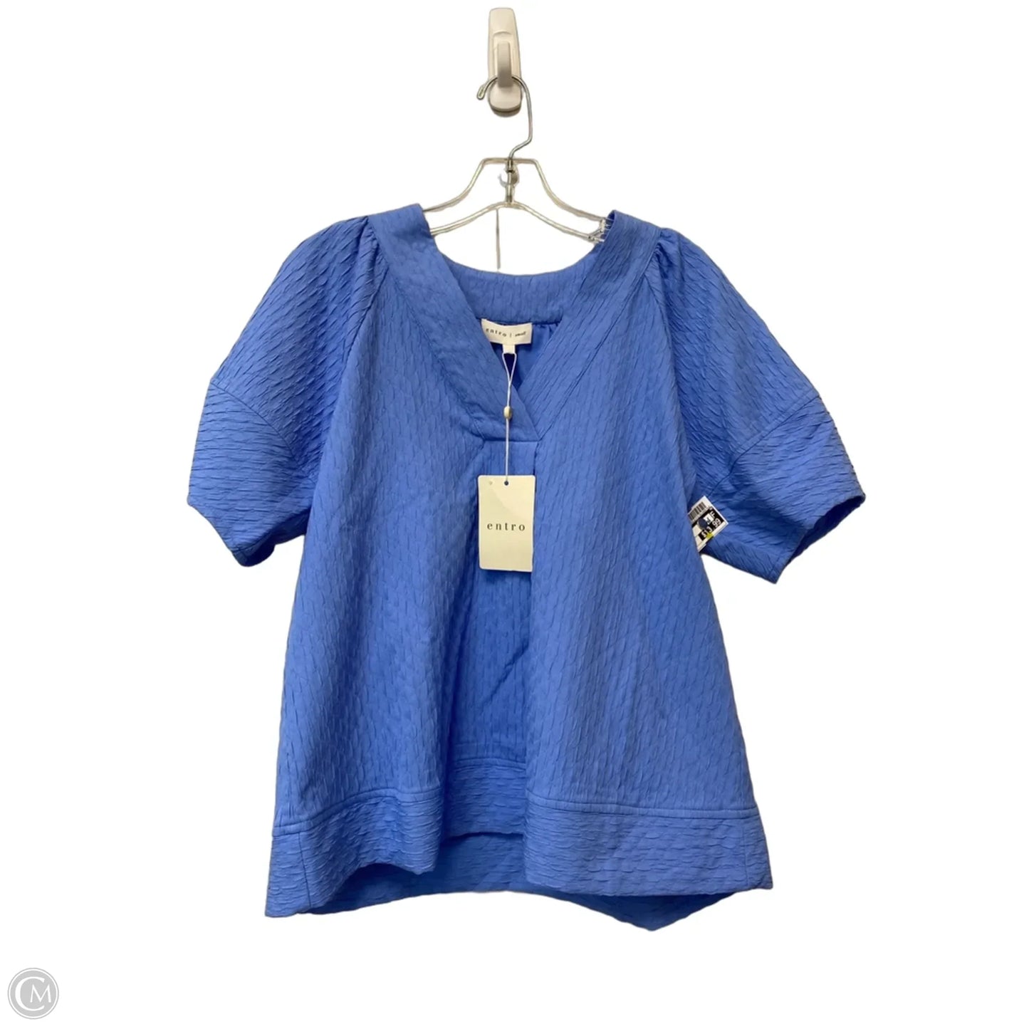 Top Short Sleeve By Entro In Blue, Size: S