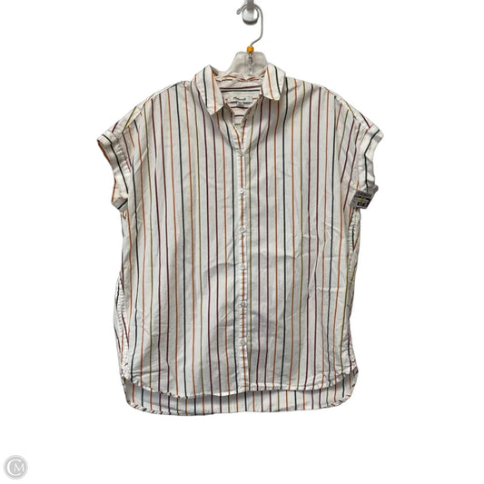 Top Short Sleeve By Madewell In Striped Pattern, Size: Xxs