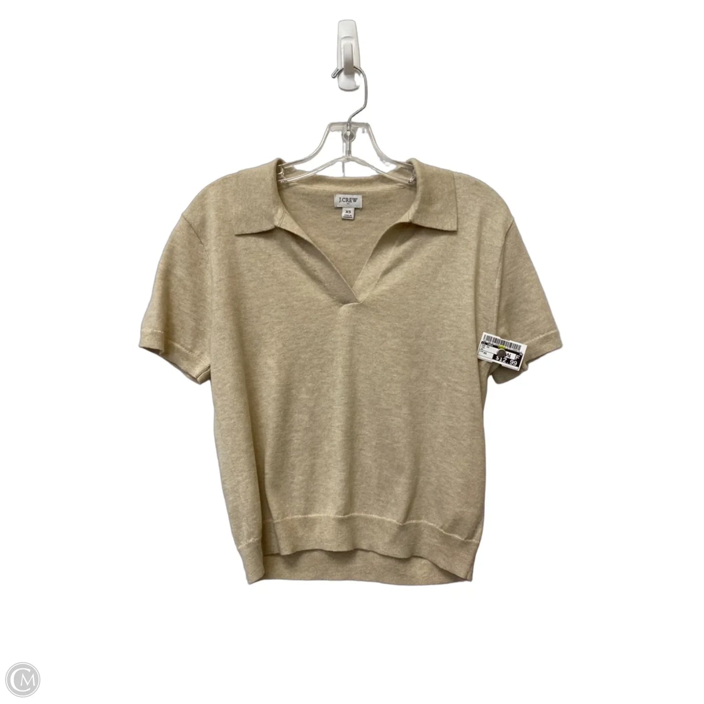 Top Short Sleeve By J. Crew In Tan, Size: Xs