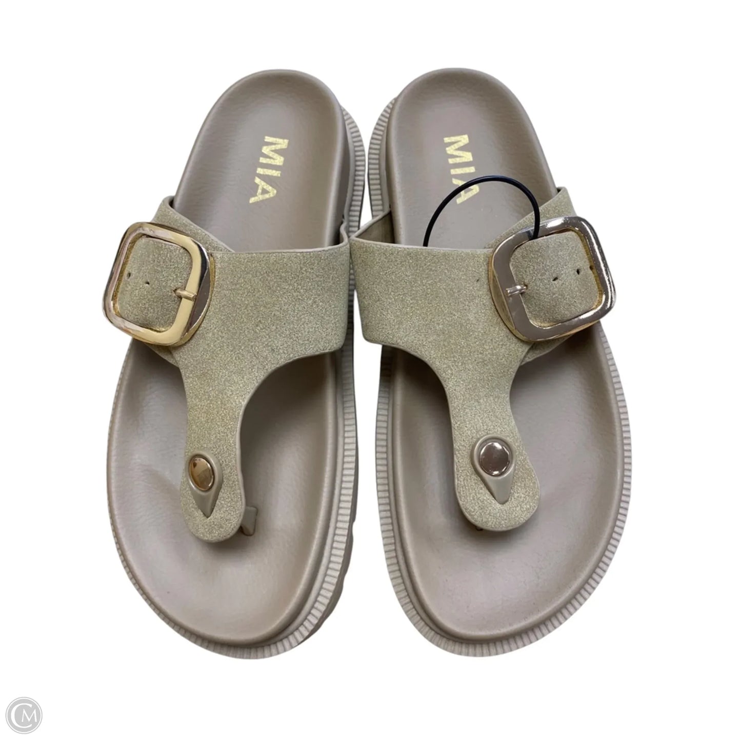 Sandals Flip Flops By Mia In Tan, Size: 6
