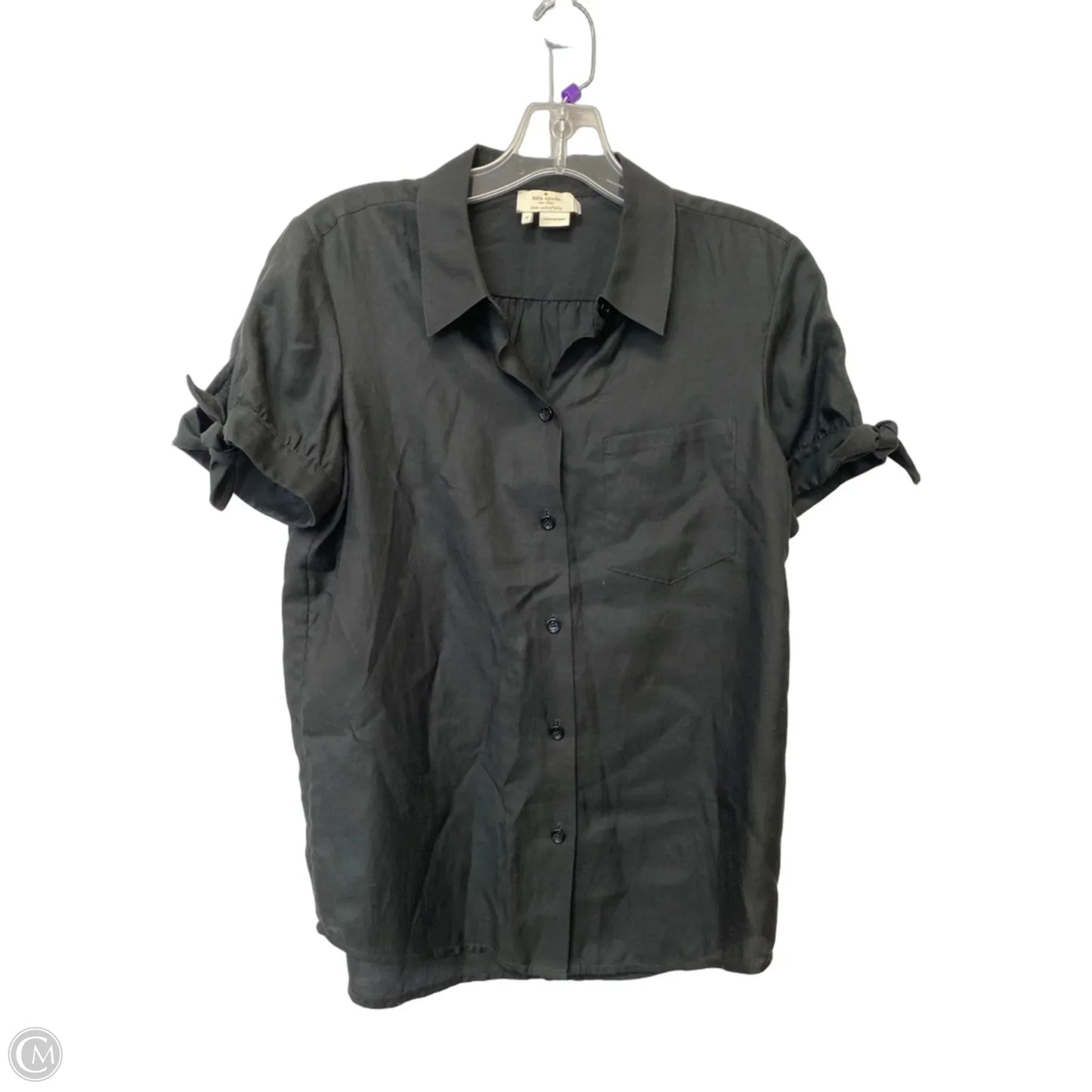Top Short Sleeve Designer By Kate Spade In Black, Size: 6