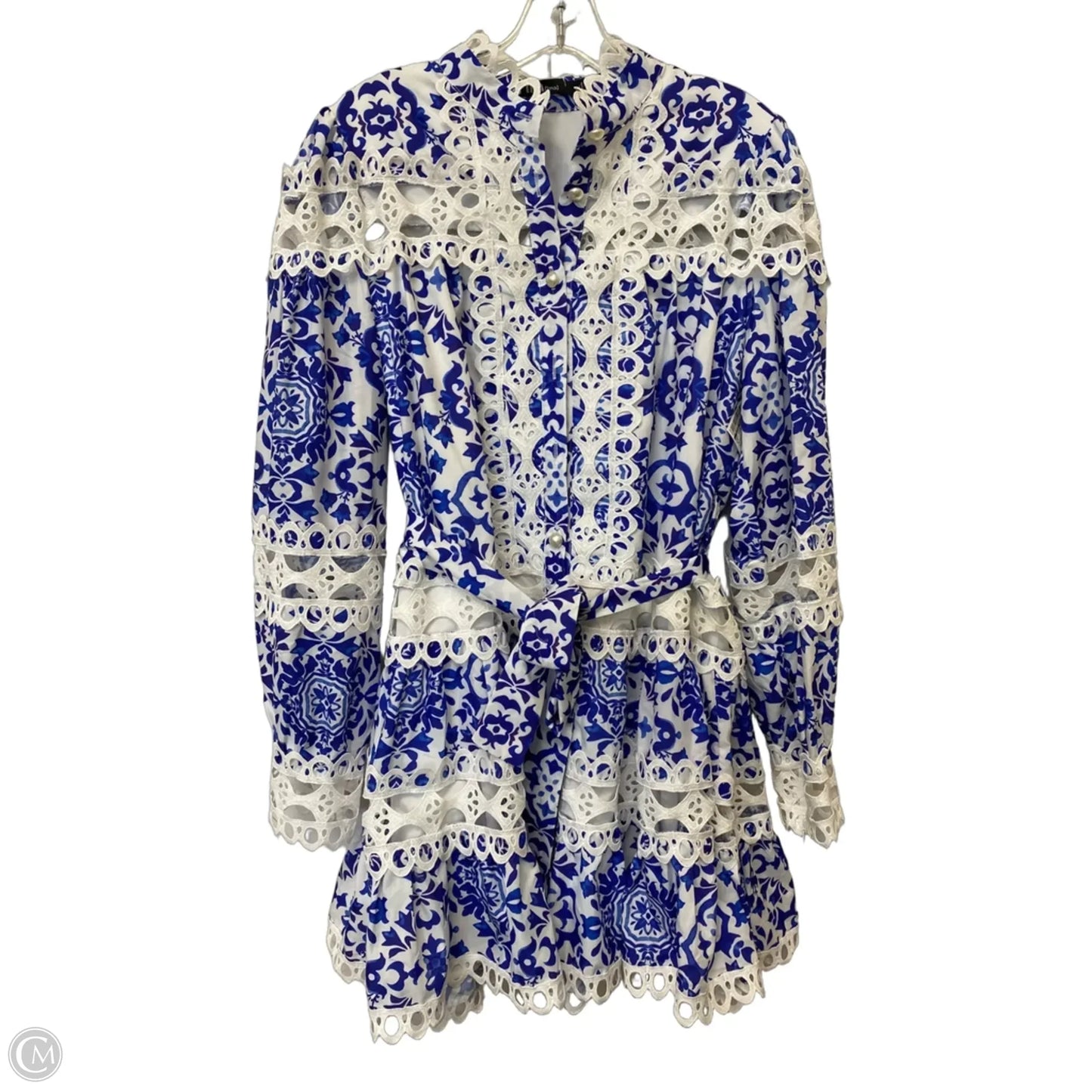 Dress Casual Midi By Clothes Mentor In Blue, Size: L