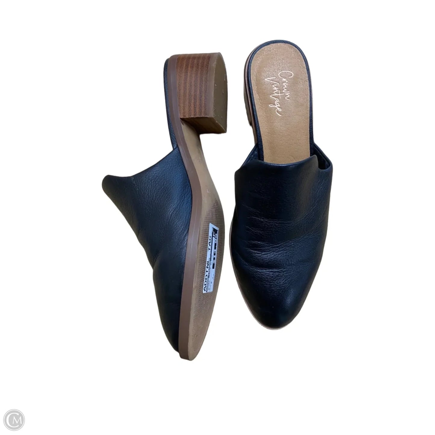 Shoes Heels Block By Crown Vintage In Black, Size: 8