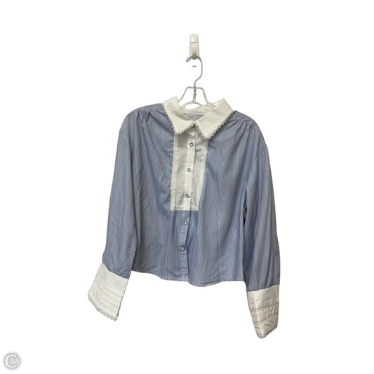 Top Long Sleeve By Cmf In Blue, Size: S