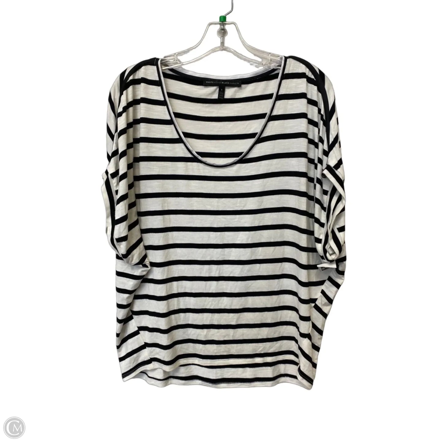 Top Short Sleeve By White House Black Market In Striped Pattern, Size: S
