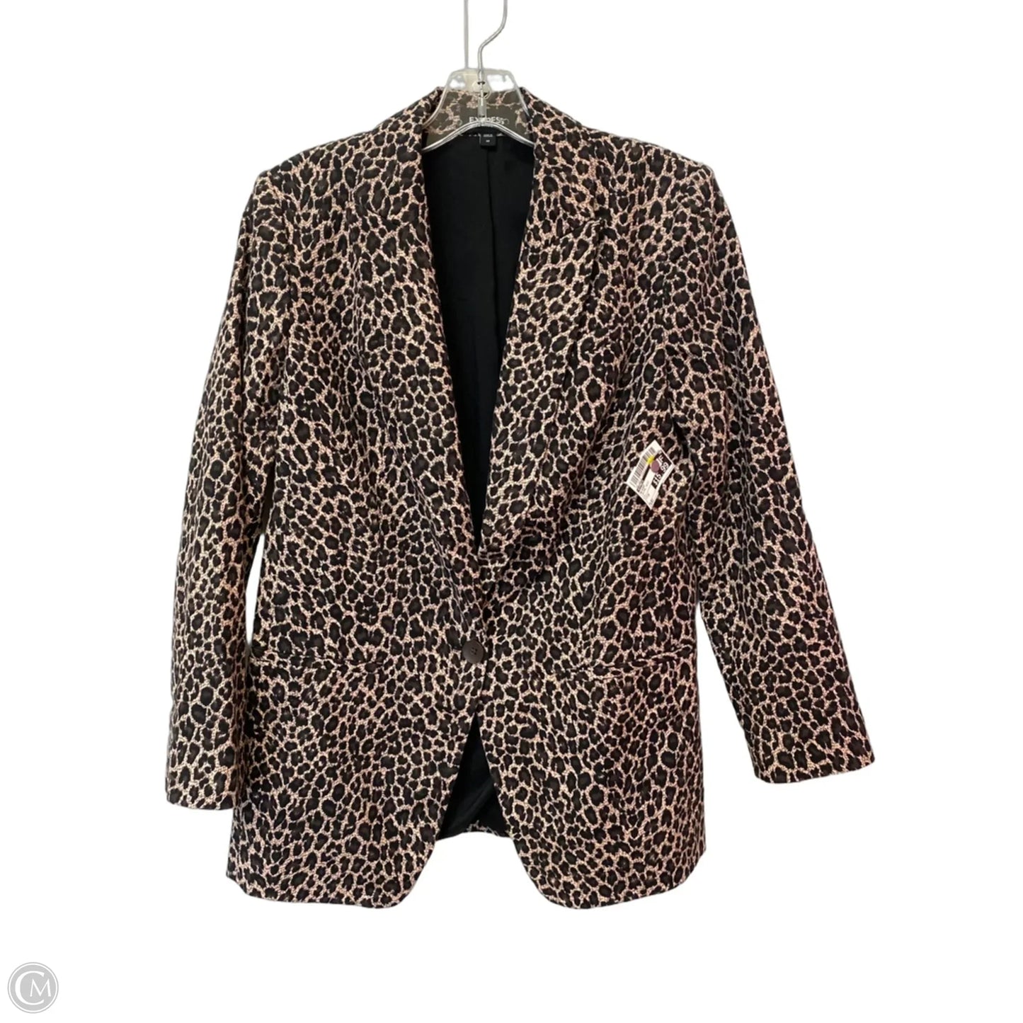 Blazer By Express In Animal Print, Size: M