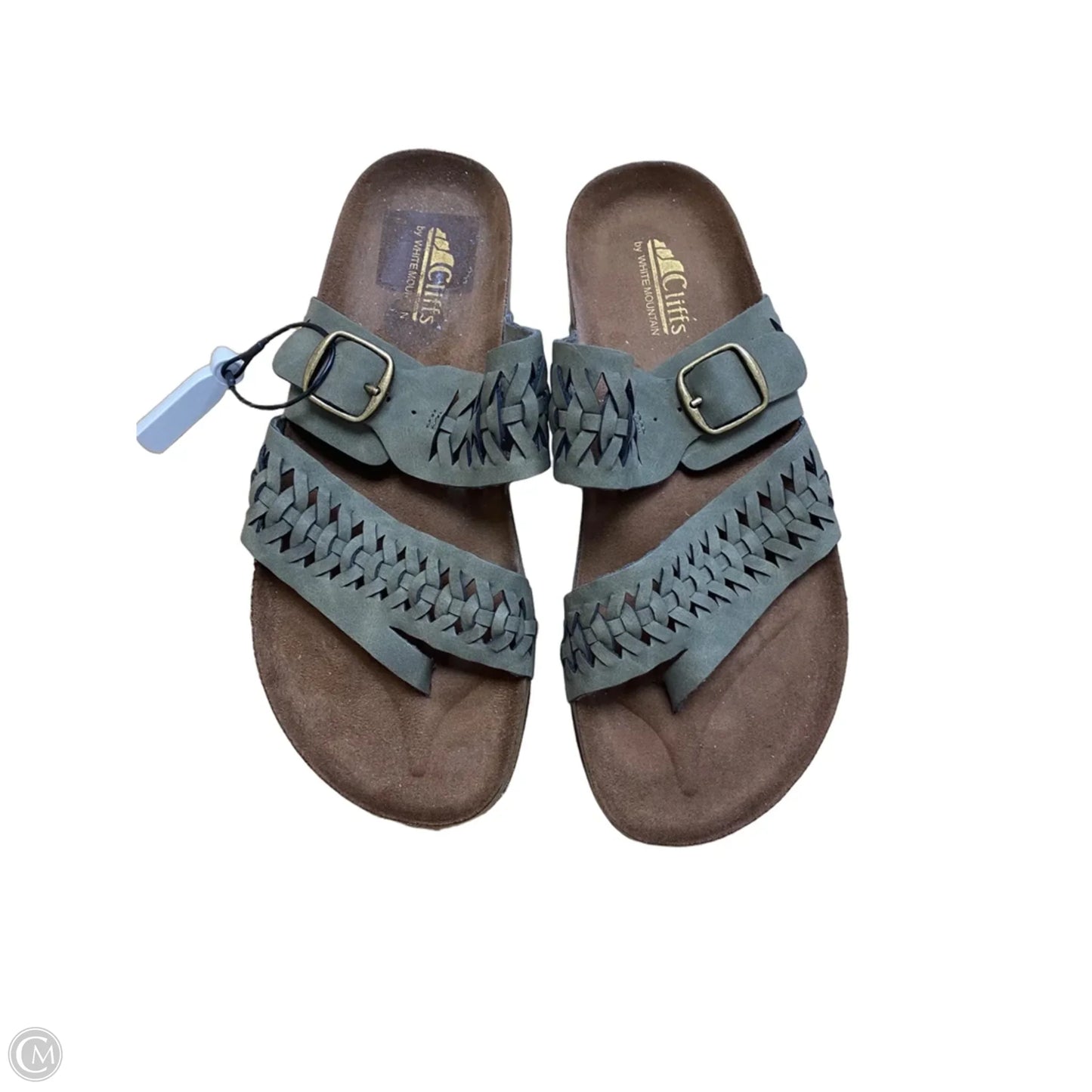 Sandals Flats By Cliffs By White Mountain In Green, Size: 9.5